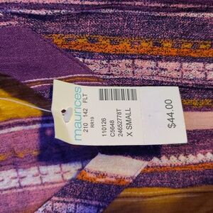 Maurices Purple Boho Sleeveless High Low Ruffle Crepe Maxi Dress Women's XSmall